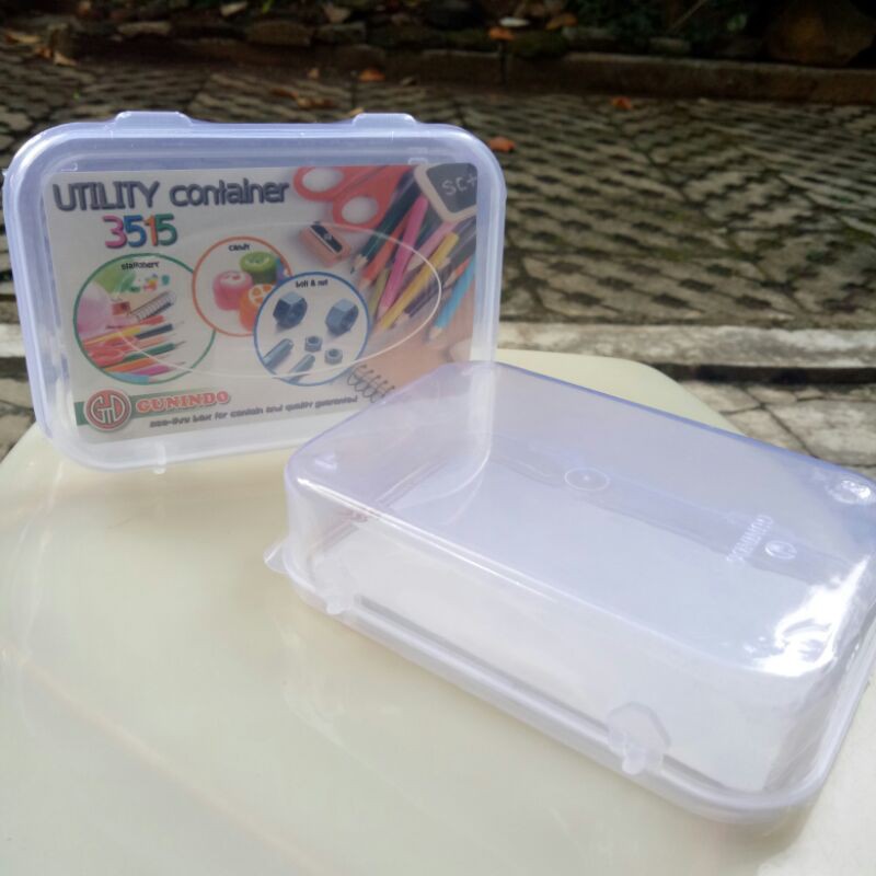 Kotak Box Utility Container UTC 3515  Kecil Sedang Gunindo Wadah Tempat Aksesoris Tanpa Sekat