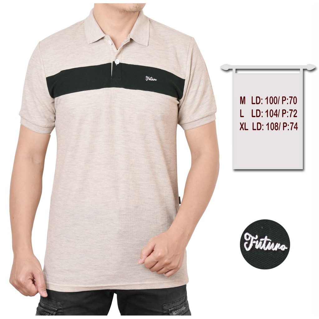 Kaos Polo Shirt Premium Pria Kaos Kerah Combine Original