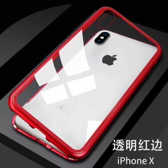 Magnet case backglass iphone XS max 6.5 Case casing cover magnetic