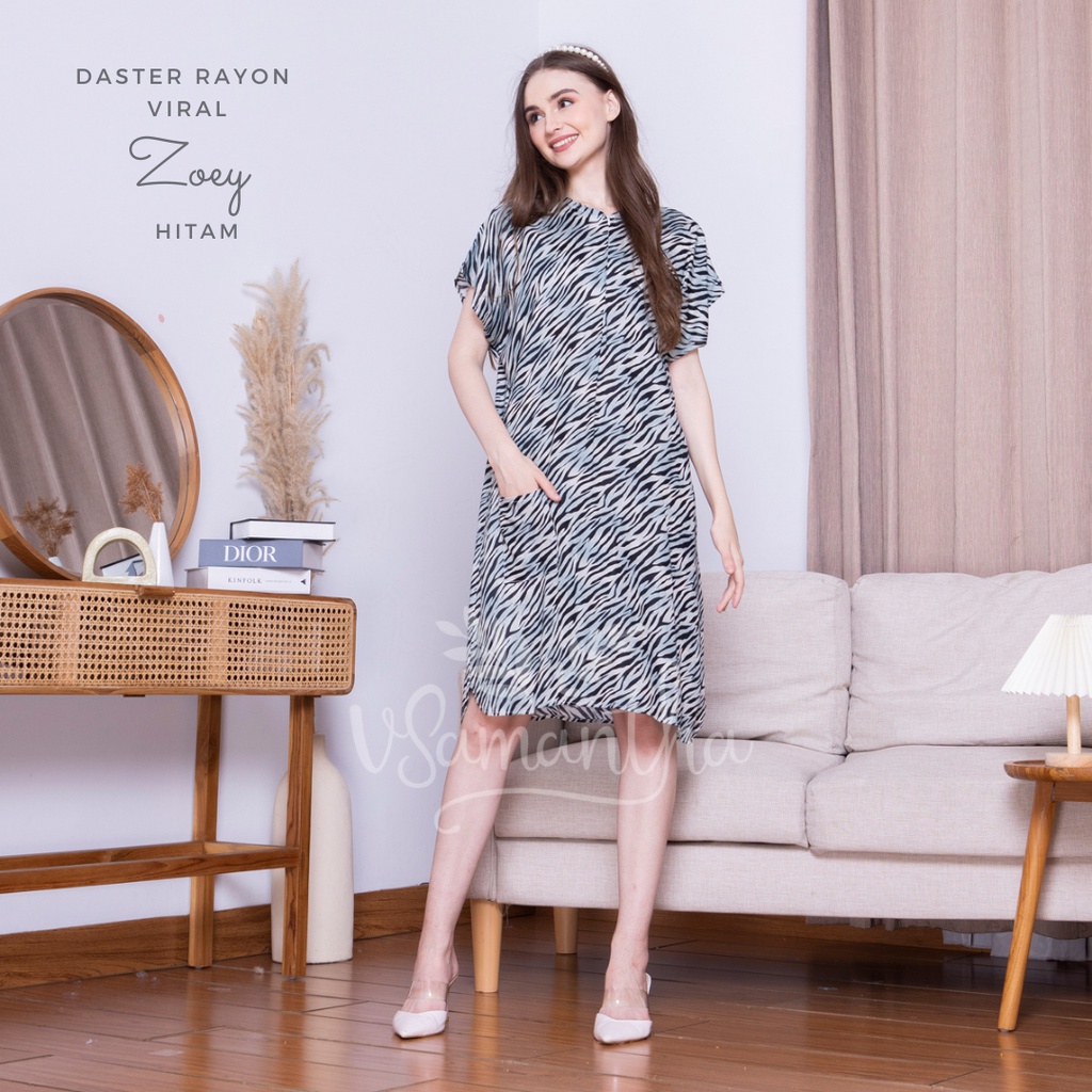 Daster Viral Busui Rayon Motif