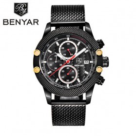 BENYAR Bergani Jam Tangan Analog - BY-5109M - Black