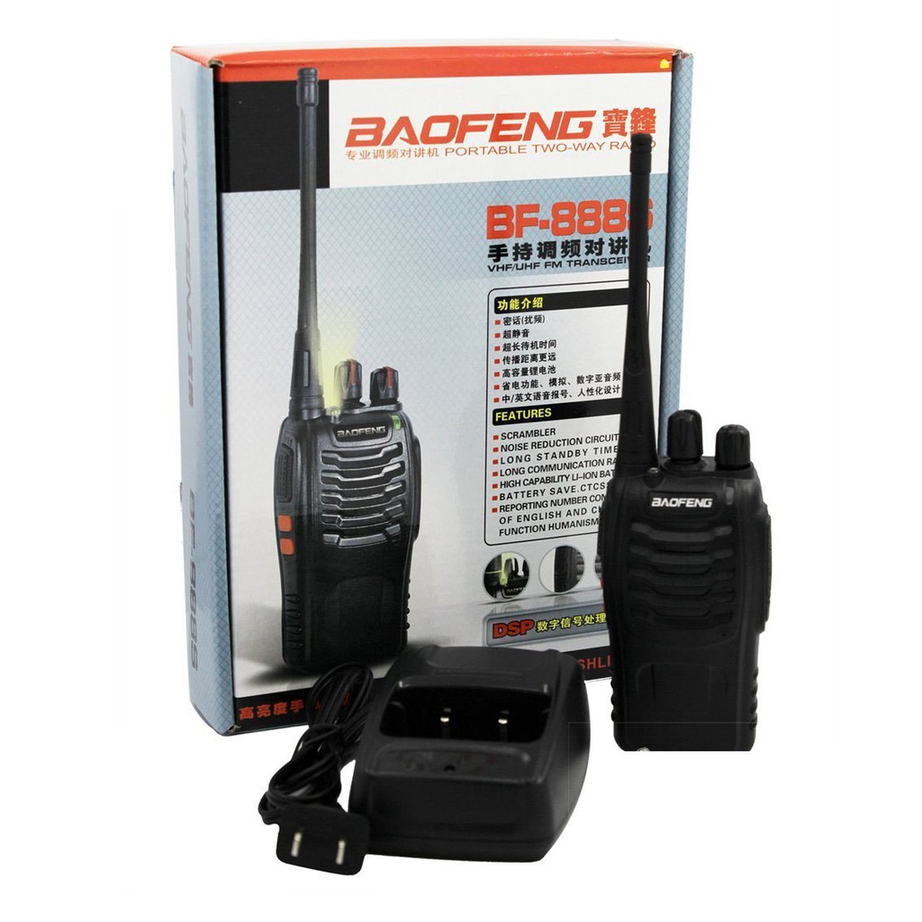 1pc Baofeng BF-888S / BF888s Walkie Talkie Walky Talky Handy Talky 16 chanel - Hitam