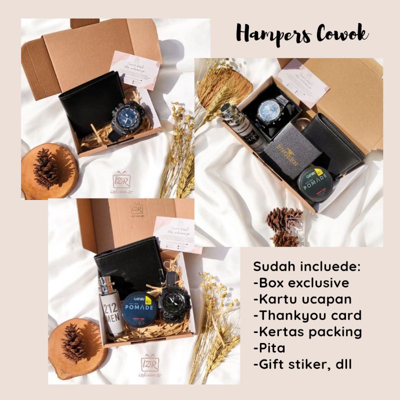

Hampers Cowok | Kado ulang tahun | Kado wisuda | Hadiah ultah Pria | Hampers graduation