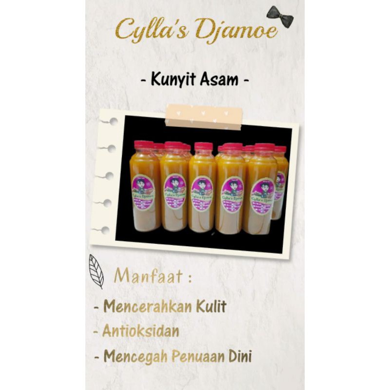 

Jamu Kunyit Asam / Kunyit asem / Jamu tradisional homemade / 250 ml Cylla's Djamoe