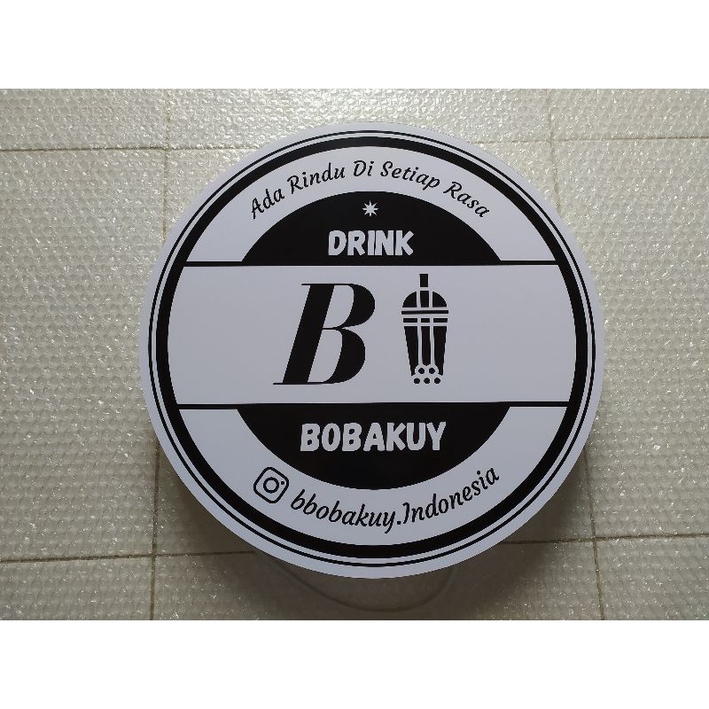 Lampu Neon Box Custom Bahan Akrilik Tebal 1 Sisi Bisa Menyala Desain Bebas Request