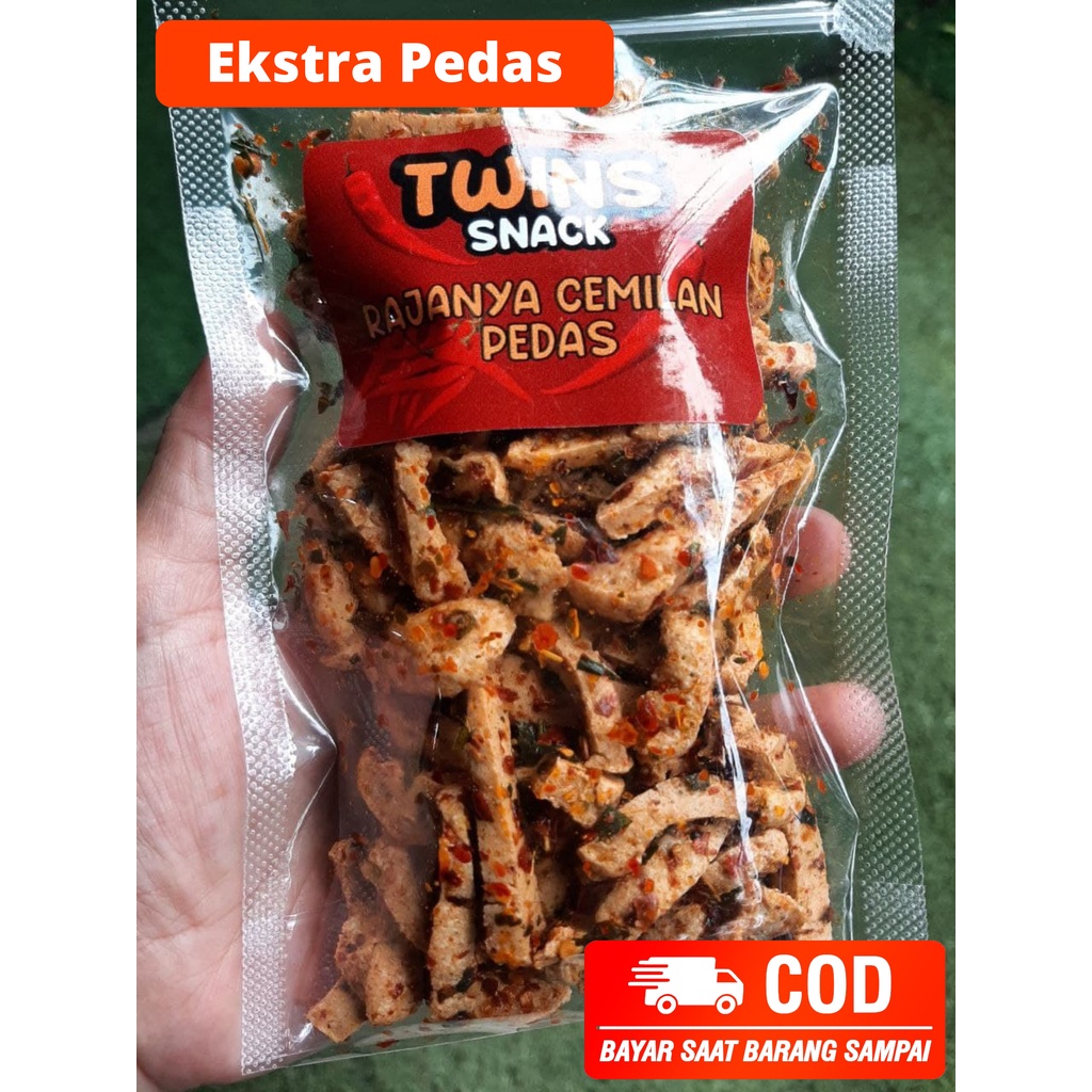 

Basreng Stik 100 Gram Ekstra Pedas/ Baso Goreng Pedas dan Original Daun Jeruk Renyah