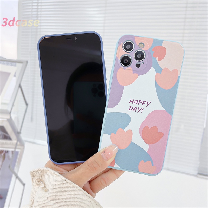 Fashion Contrasting Flowers Silicone Case OPPO Reno 5 4 5F 4F A54 A15 A5S A3S A16 A95 A7 A5 A9 A31 A53 2020 A12 A1K A74 A15S A52 A11K A92 A35 A11 A93 A32 A72 A94 A53S F17 PRO A16S A12S A12E A33 Y20 Y12 5 5i C3 C25 C12 A12