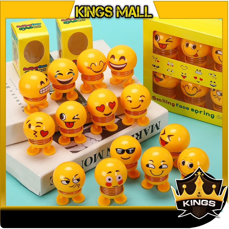 KINGS - B516 Boneka Emoticon (BOLA LAMPU JUAL PISAH) / Emoji Goyang / Emoji doll LED Shaking Head