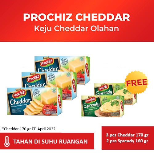 

Ee510 Keju Prochiz Cheddar Triple Pack Free Spready Double Pack 6Ggddv