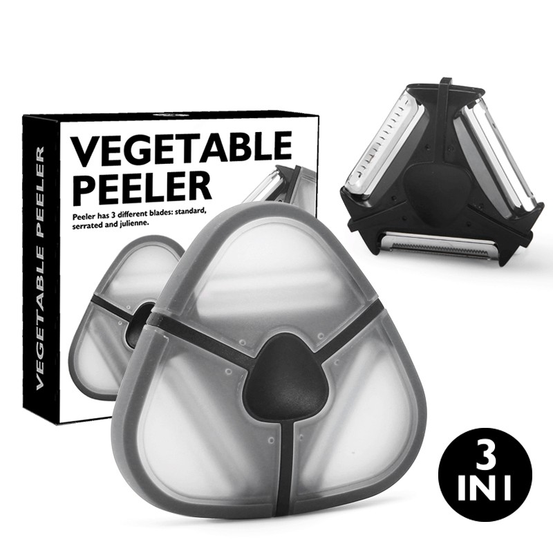 Mic 3 In 1 Peeler Pengupas Buah Dan Sayur Gaya Baru Pengupas Stainless Steel