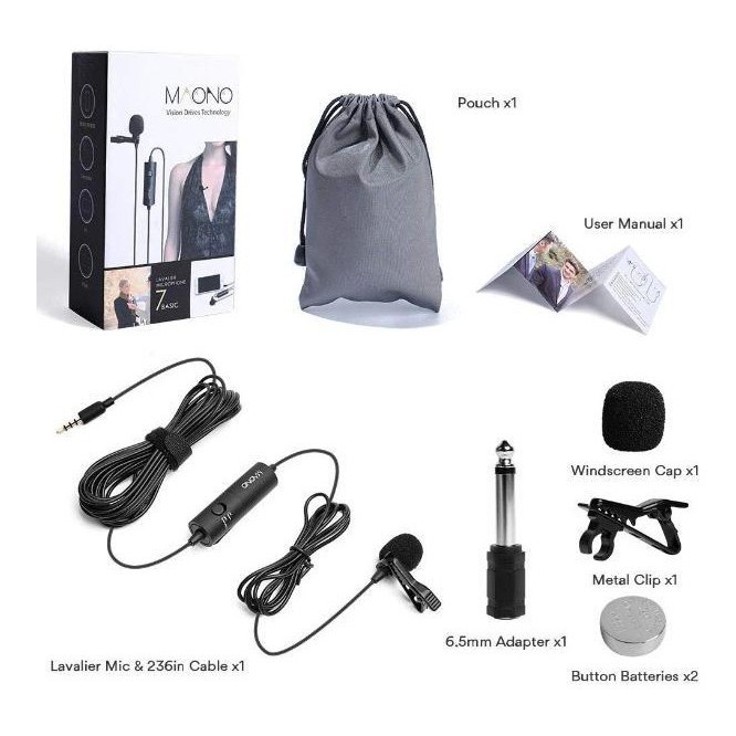 Maono AU-100 Lavalier Microphone | Maono AU100