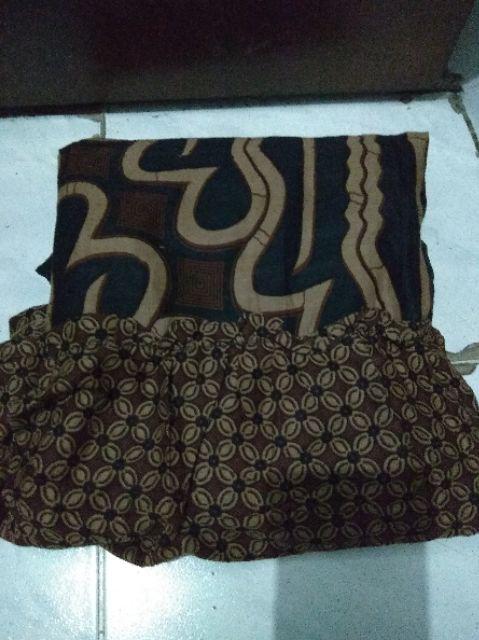 Gamis Etnik (gamis Hamil Motif Batik) Motif Coklat Sogan Jawi Murah Ukuran Allsize Fit Ld 106cm