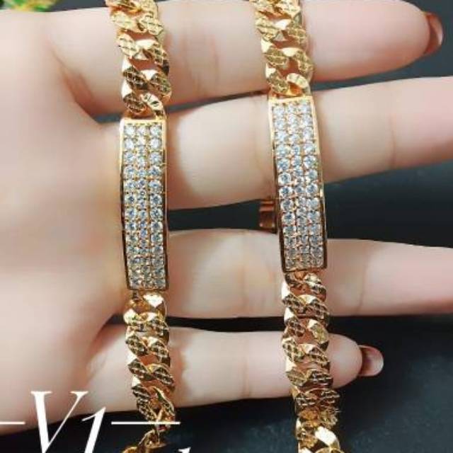 Xuping perhiasan gelang tangan bunga plat lapis emas 24k 1211