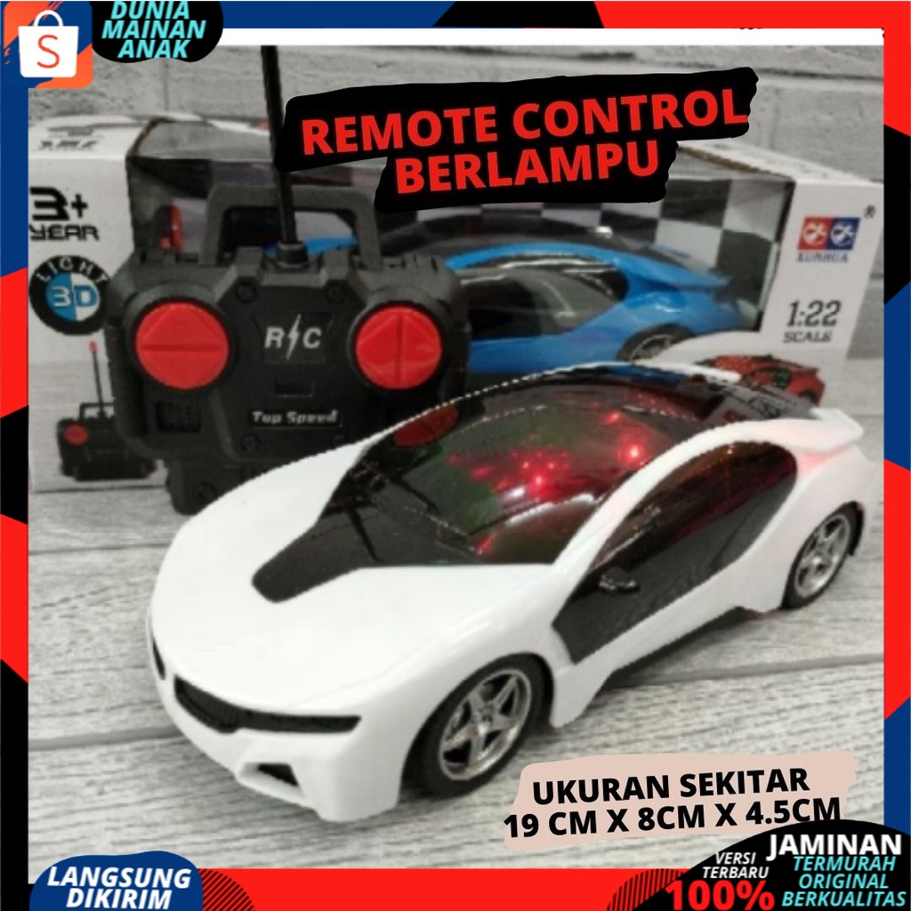 RC SPORT CAR 3D Light famous berlampu / Mainan Mobil Remote Control  Ada Lampu Disco Menyala V55