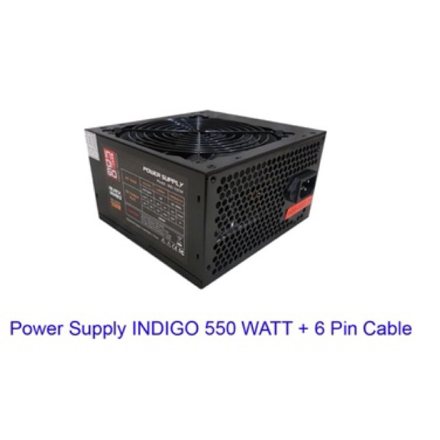 Power Supply Indigo 550 Watt 6 pin VGA