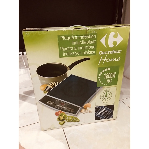 Kompor Induksi Portable 1 Tungku Carrefour Home Kompor Listrik Portabel 1800W Home Induction Cooker