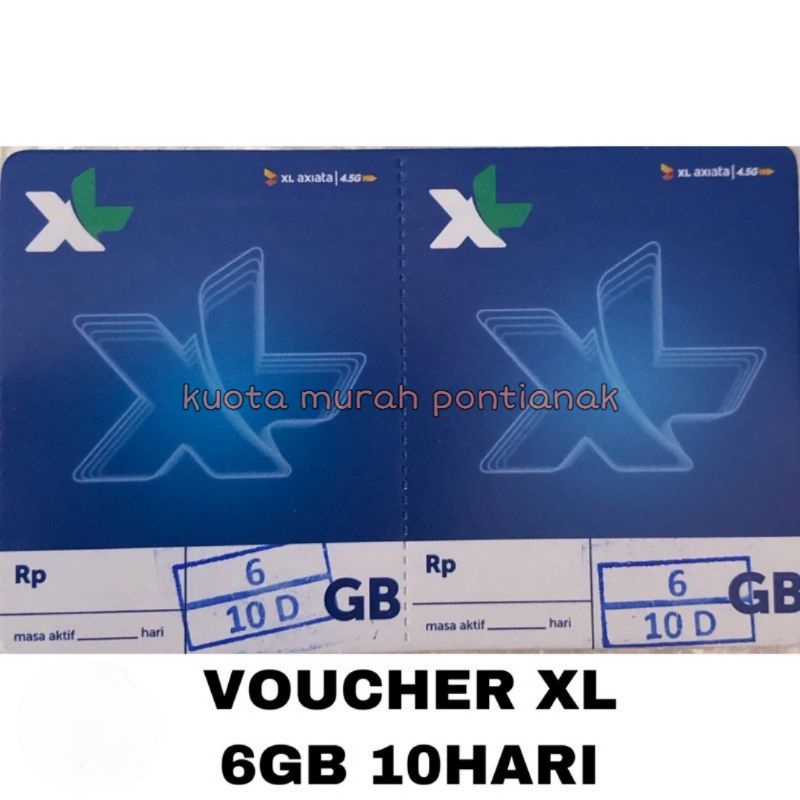 Voucher Xl 6gb 10hari Vocer kuota dana 6 gb 10 hari