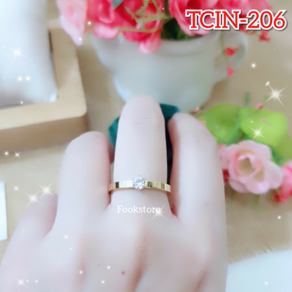 TERLARIS CINCIN WANITA TITANIUM /ANTI KARAT MODEL PERMATA SATU