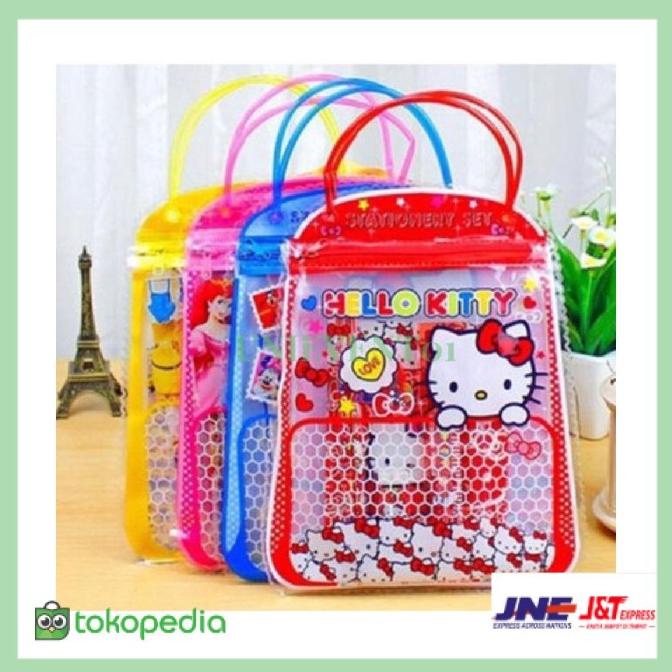 

STATIONARY SET FREE BAG / SET ALAT TULIS ANAK SEKOLAH MOTIF KARTUN 6in