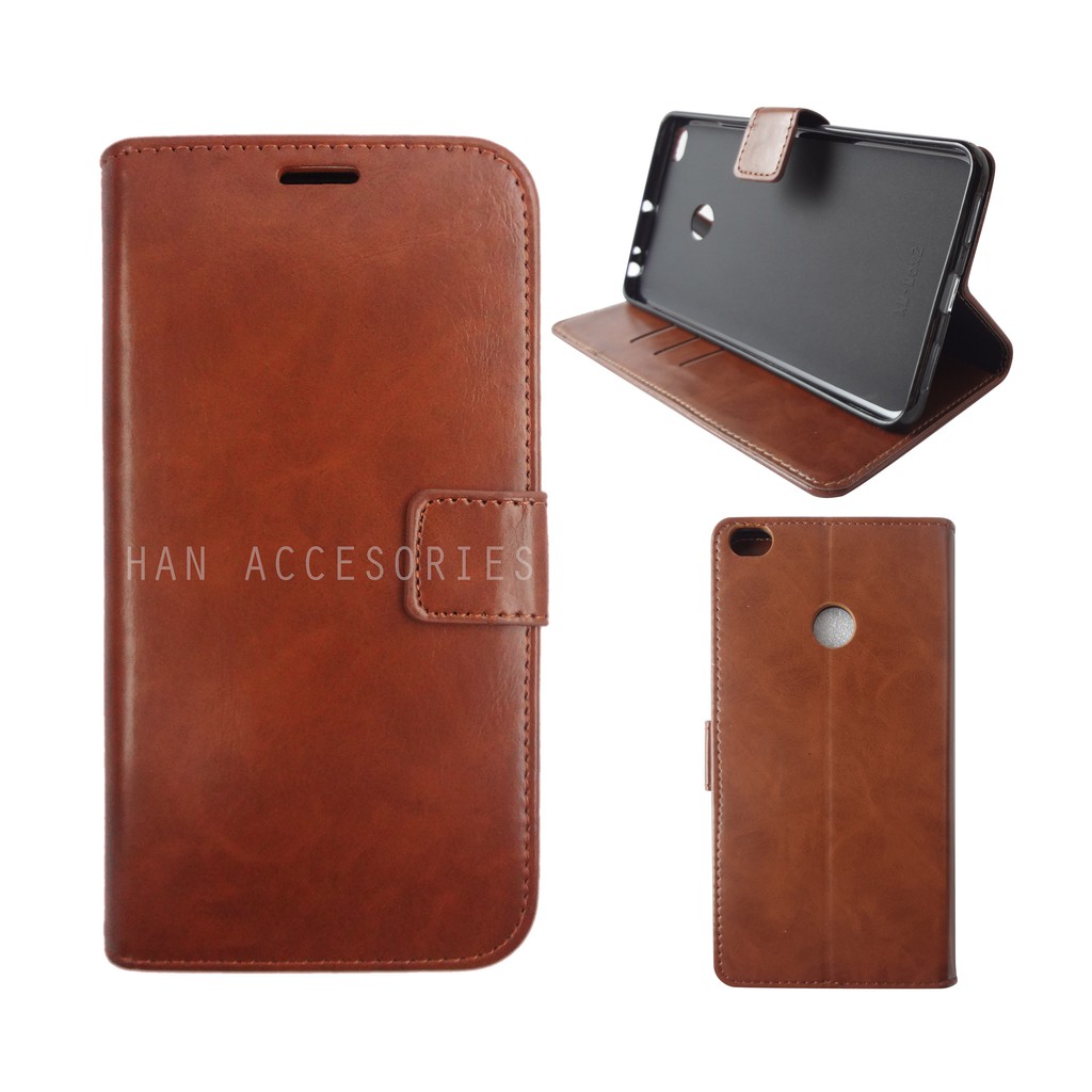 Xiaomi Mi Max 2 Original Fashion Selular Flip Leather Case - Flip Cover