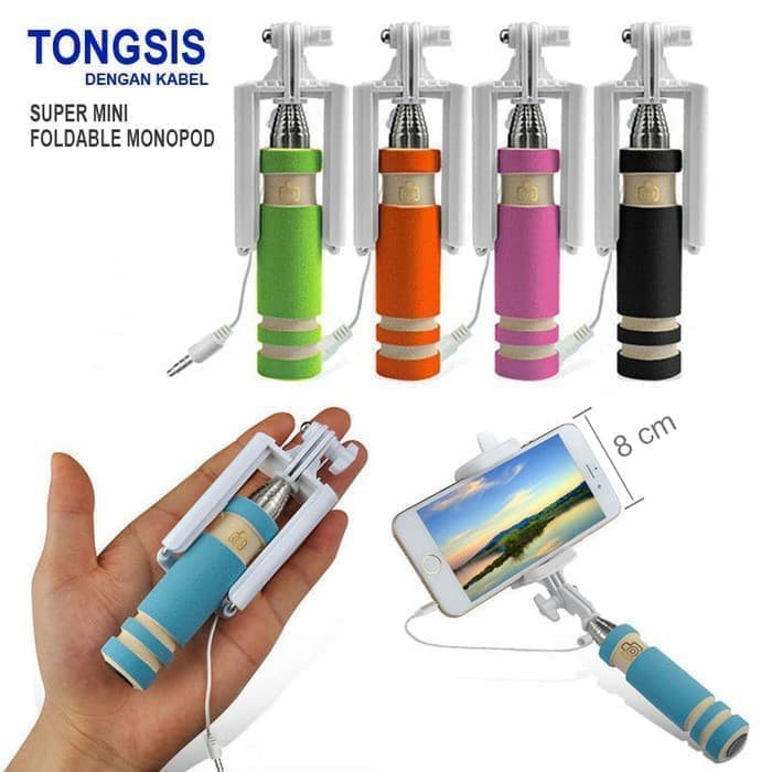 TONGSIS MONOPOD MINI COLOR TANPA KABEL