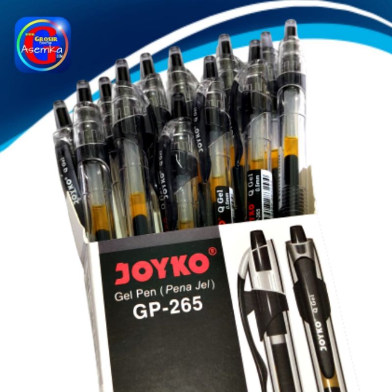 Bolpen Gel Pen Pulpen Pena Joyko GP-265 Q Gel 0.5 mm Grosir 12pcs