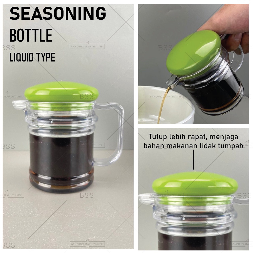 Seasoning Bottle 180ml 200ml Botol Tempat Bumbu Gula Garam Kecap Minyak Botol Tebal