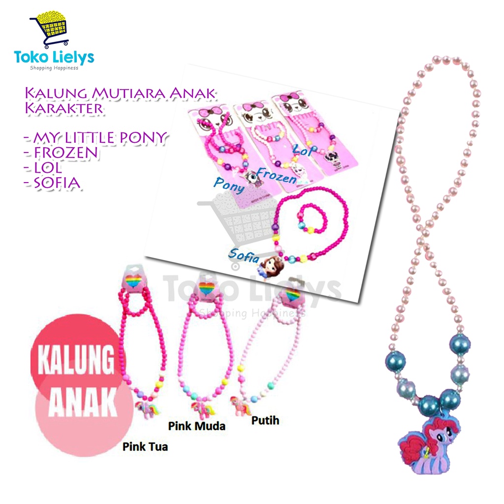 Kalung Mutiara Anak Karakter MY LITTLE PONY