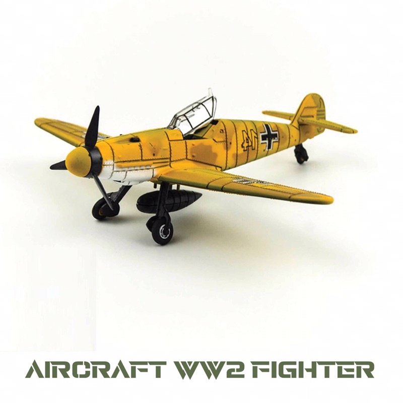 MAINAN PESAWAT / DIECAST / MINIATUR (AIRCRAFT WW2 FIGHTER WW2 FIGHTER YELLOW