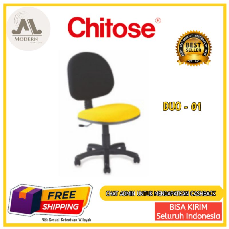 TERMURAH Kursi putar / Kursi Kerja / Kursi kantor terbaru Chitose Tipe Duo 01