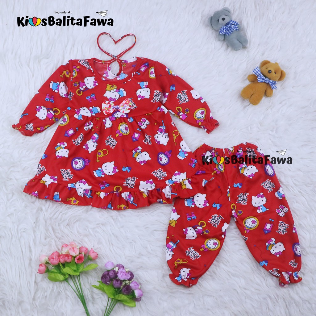 Setelan Baby Cherry uk 3 18 Bulan Baju  Rumah Anak 