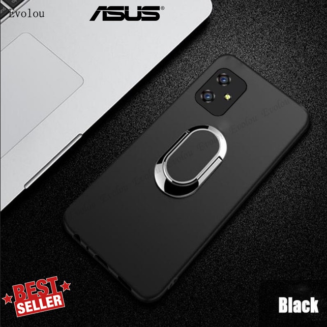 Case Asus Zenfone 8 Slim RING standing macaron list silicone casing soft case