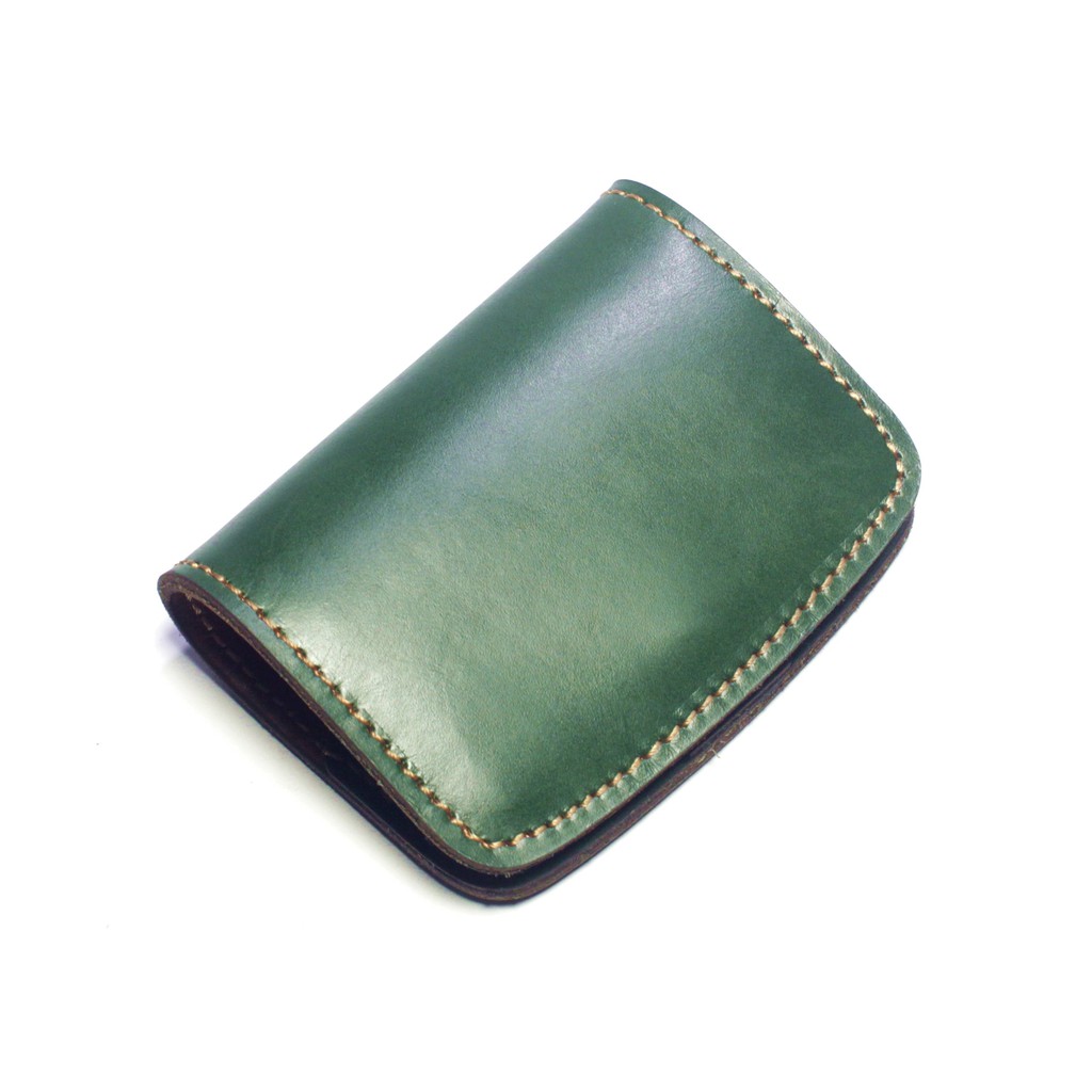 dompet kartu kulit asli model dua warna card wallet kancing - PHWL936