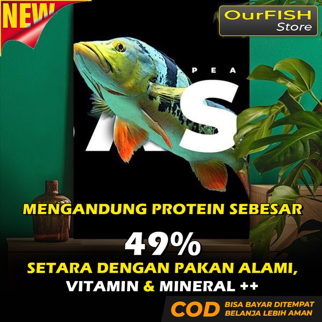 OURFISH - Pakan Ikan Pbass Peacock Bass Phoenix Pelet Makanan Mono Orinoco Temensis Azul Kelberi Xingu