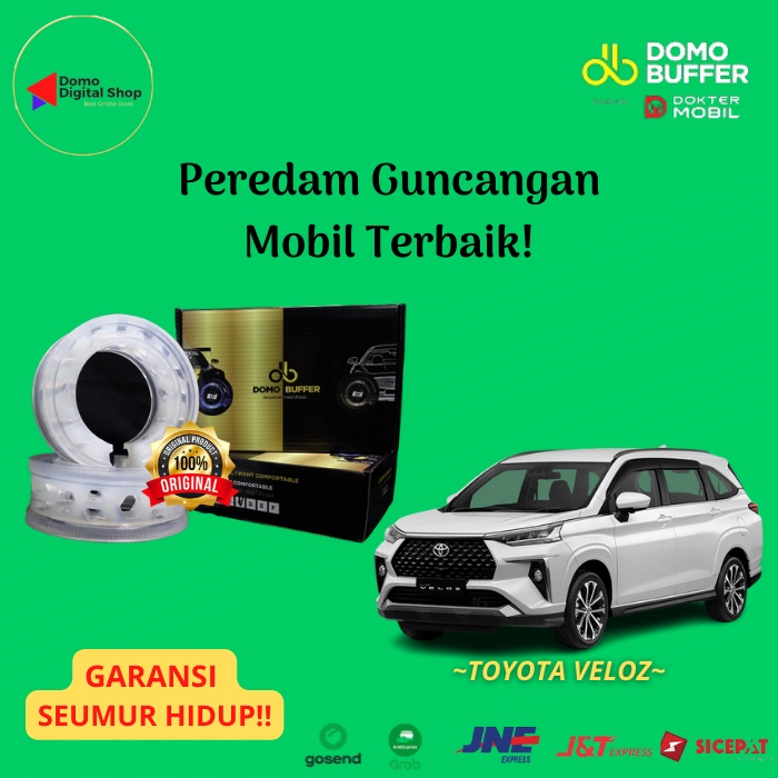 Set Depan Belakang Domo Buffer Mobil Toyota Veloz Spring Buffer Karet Shock Stabilizer Peredam Mobil