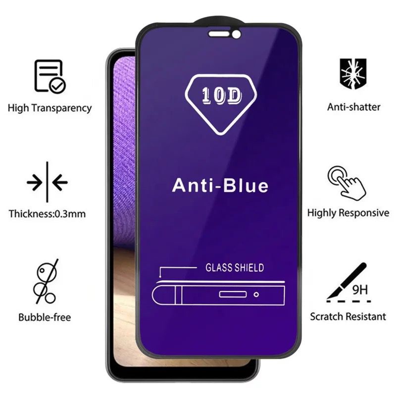 Tempered Glass Anti Blue Light IPHONE 5 5G 5S 6 6G 6S 6+ 6S+ 7 7+ 8 8+ PLUS SE 2 X XS XR XS MAX 11 12 13 14 MINI PLUS PRO MAX  Screen Protecror Anti Gores Anti Blueray