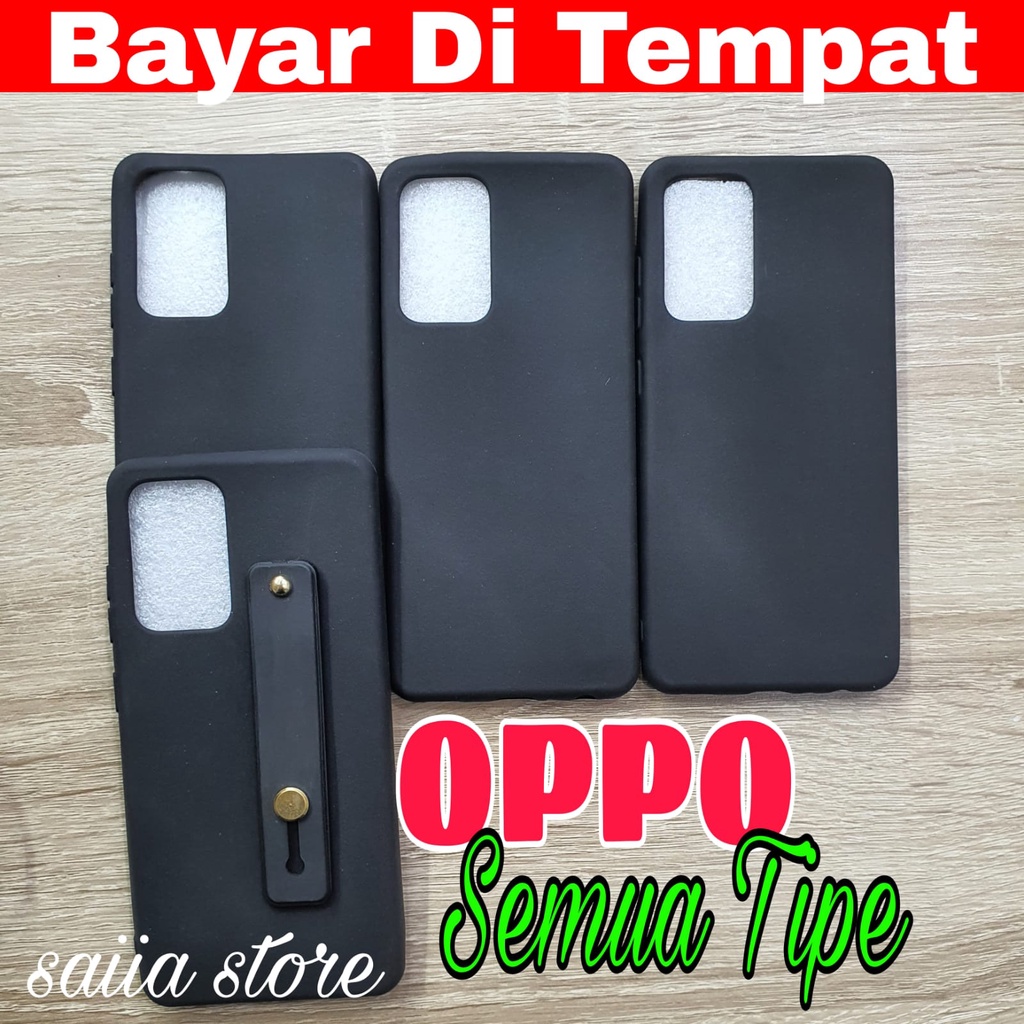 Saiia Store Softcase Silikon OPPO A11K / A5S F9 A7 A12 A54 A74 A95 A9 2020 A5 2020 matte Hitam Softcase