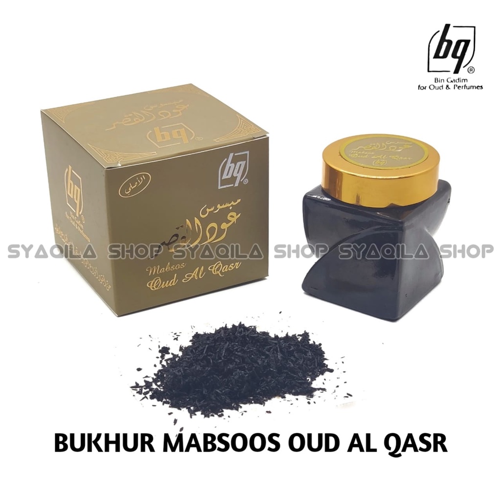 Bukhur Mabsoos Oud Al Qasr Bin Gadim BQ Buhur Mabsus Al Qasor Serbuk Bakhoor Dupa Kemenyan Arab Asli Saudi 30 Gram