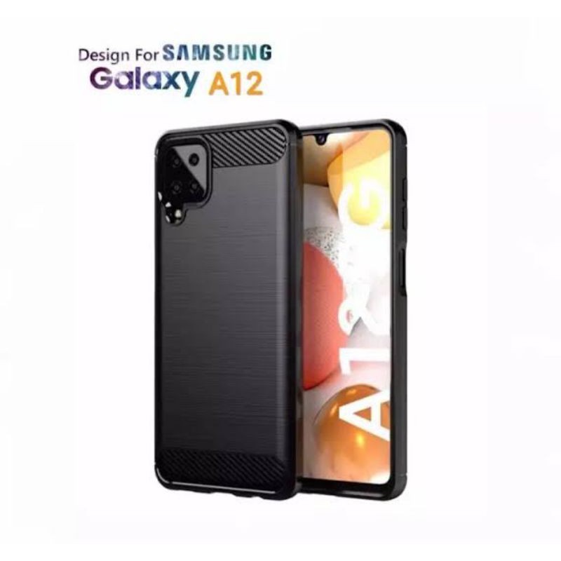 Case Samsung A01/A20s/A30s/A50s/A11/A12/A31/A51/A71/M11/M51 Ipaky Fiber Carbon Black Series