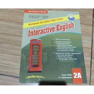 Workbook For Junior Haigh School Interactive English 1b Yudhistira Smp Kelas Vii Semester 2 Shopee Indonesia