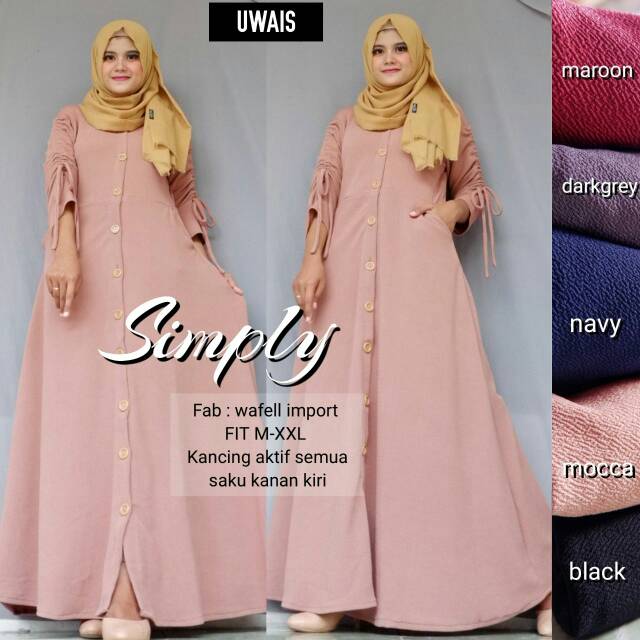 SIMPLE DRESS MAXY BY UWAIS