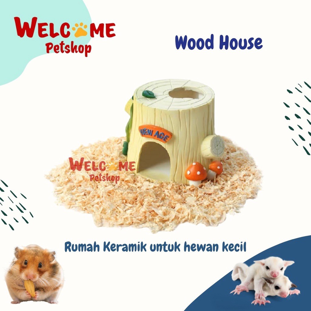 Wood House / Rumah Hamster Sugar Glider / Kandang Hamster