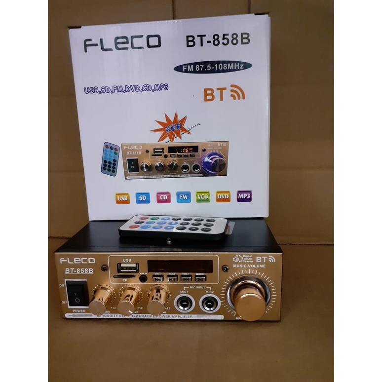 Power Amplifier FLECO BT-858B / Amplifier Bluetooth / Amplifier Wireless Berkualitas