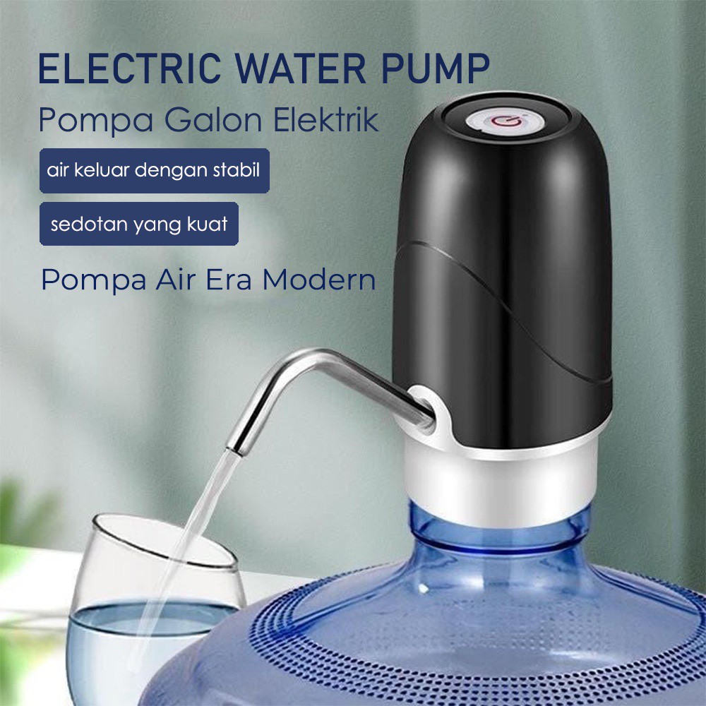 ZILLO Pompa Galon Air Minum Elektrik Pompa Galon Otomatis Pompa LED USB Rechargable Electric Dispenser Pum