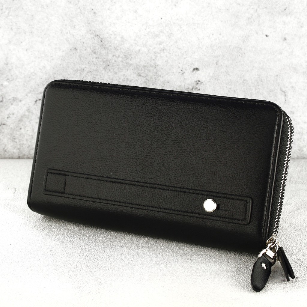 TOKOKOE - Handbag Clutch Dompet Pria bahan kulit PU Original - Troy - Bora - Black