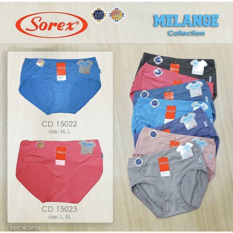 CD / Celana Dalam Basic SOREX Melange 15023 Bahan Katun