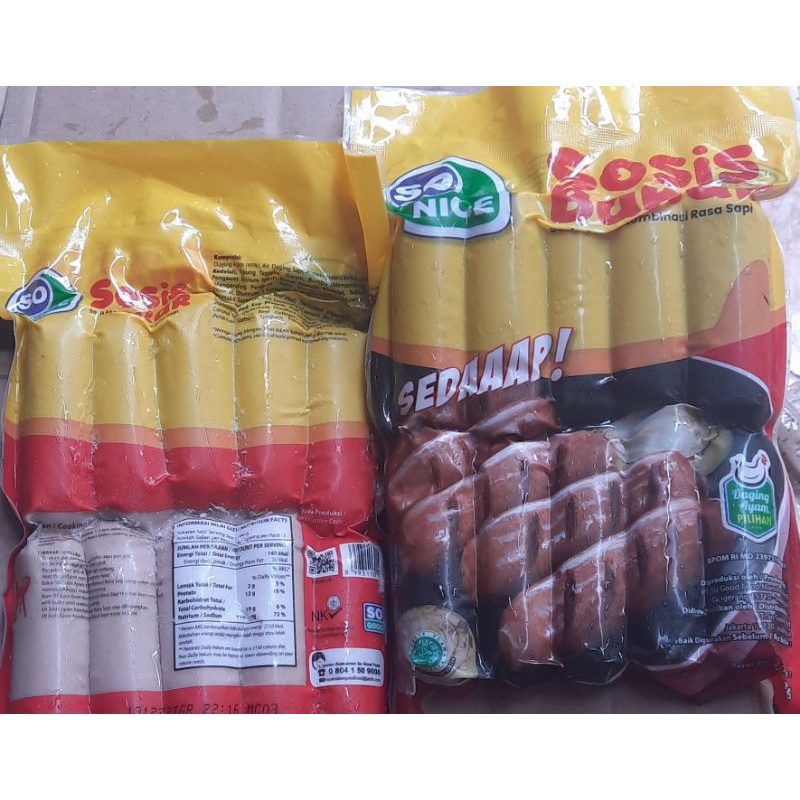 So nice sosis bakar jumbo isi 10 / sonice sosis / saussage / sosis sapi bakar / sosis jumbo enak / b