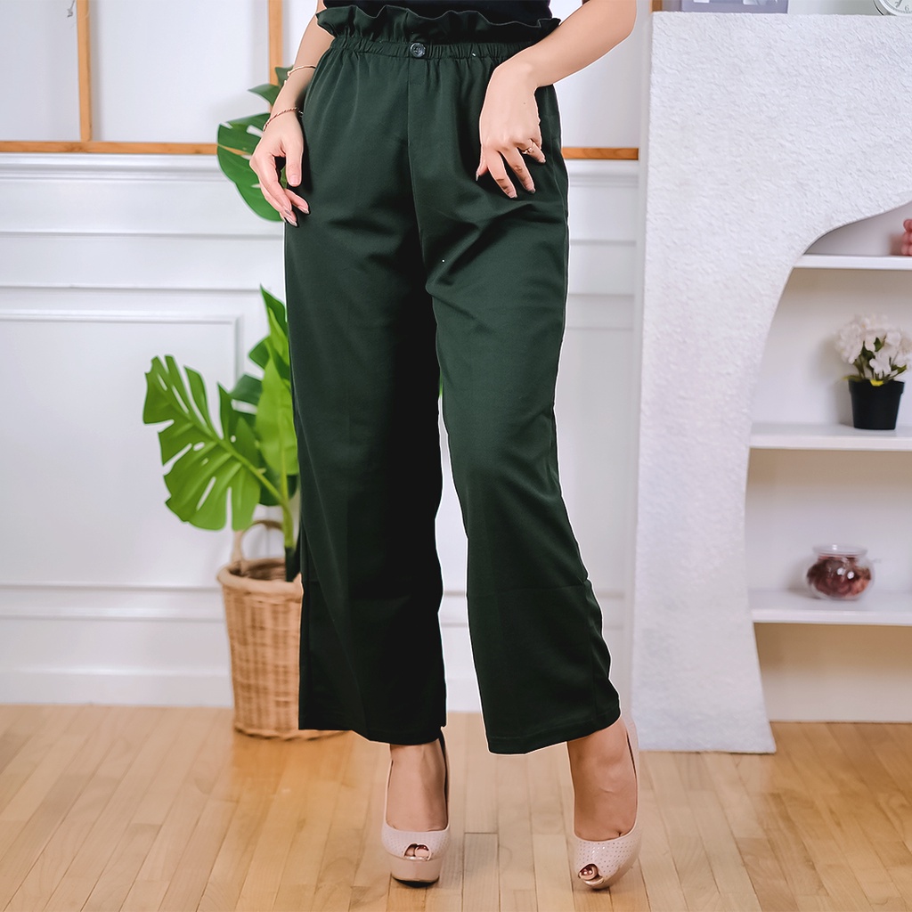 AFI - EC - Button CREPE Pants / DOBBY PANTS CELANA KULOT