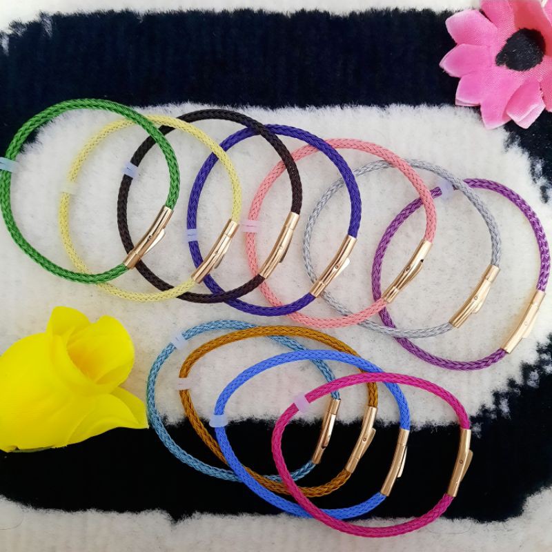 Grosir (SSC) Gelang Tali Kawat Pandora Pengait Gold Waterprooff Premium Termurah