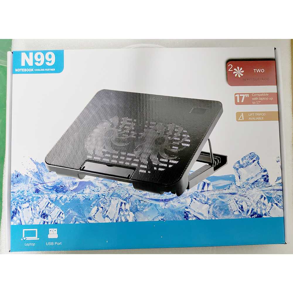 IDN TECH - Taffware Cooling Pad Laptop Adjustable Stand 2 Kipas 140mm - N99